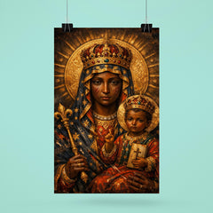 Black Madonna of Częstochowa with battle scars poster 6
