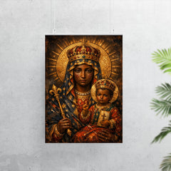Black Madonna of Częstochowa with battle scars poster 7