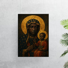 Black Madonna of Częstochowa with battle scars poster 7