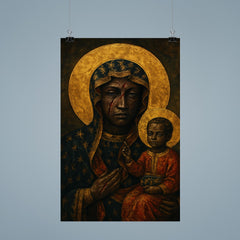 Black Madonna of Częstochowa with battle scars poster 9