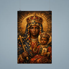 Black Madonna of Częstochowa with battle scars poster 9