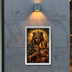Black Madonna of Czestochowa with battle scars poster 2