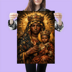 Black Madonna of Czestochowa with battle scars poster 3