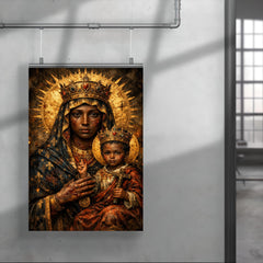 Black Madonna of Czestochowa with battle scars poster 4