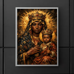 Black Madonna of Czestochowa with battle scars poster 5