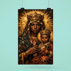 Black Madonna of Czestochowa with battle scars poster 6