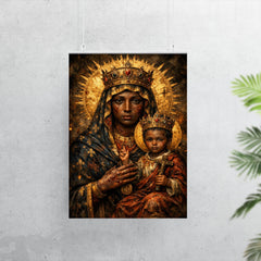 Black Madonna of Czestochowa with battle scars poster 7