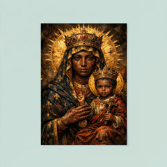 Black Madonna of Czestochowa with battle scars poster 8
