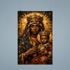 Black Madonna of Czestochowa with battle scars poster 9