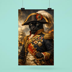 Black panther admiral in Napoleonic uniform poster 6