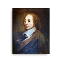 Blaise Pascal canvas print on a plain backdrop in size 16"x20".