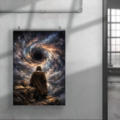Blaise Pascal contemplating a night sky abyss poster 4