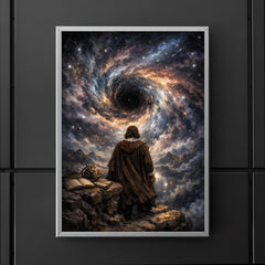 Blaise Pascal contemplating a night sky abyss poster 5