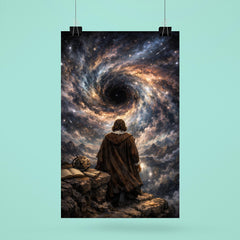 Blaise Pascal contemplating a night sky abyss poster 6