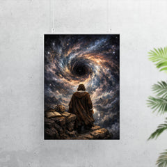 Blaise Pascal contemplating a night sky abyss poster 7