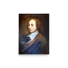 Blaise Pascal poster on a plain backdrop in size 12"x16".