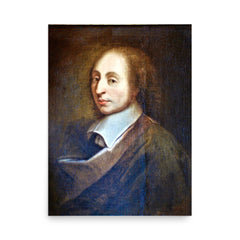 Blaise Pascal poster on a plain backdrop in size 18"x24".