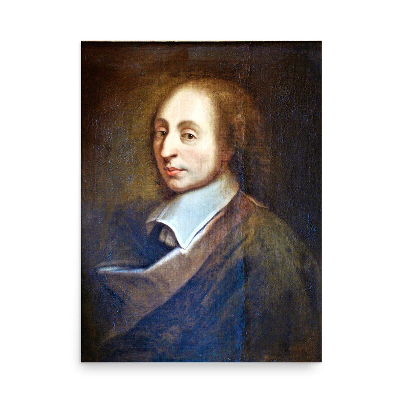 Blaise Pascal poster on a plain backdrop in size 18