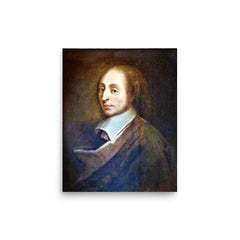 Blaise Pascal poster on a plain backdrop in size 8"x10".