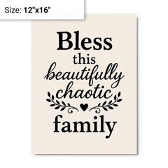 Bless this beautifully chaotic family metal print on a plain backdrop in size 12"x16".