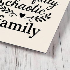 Bless this beautifully chaotic family metal print mockup