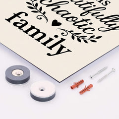 Bless this beautifully chaotic family metal print mockup