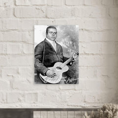 Blind Lemon Jefferson metal print mockup