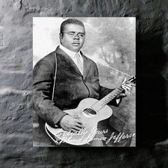 Blind Lemon Jefferson metal print mockup