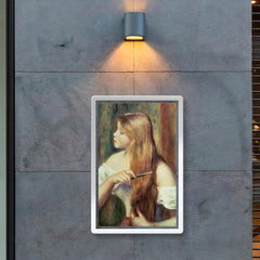 Blonde Girl Combing Her Hair by Pierre-Auguste Renoir poster 2