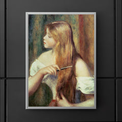 Blonde Girl Combing Her Hair by Pierre-Auguste Renoir poster 5