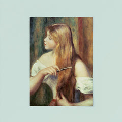 Blonde Girl Combing Her Hair by Pierre-Auguste Renoir poster 8