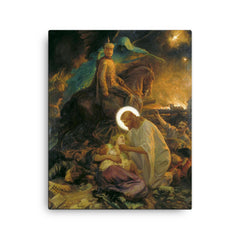 Blood and Iron by Charles Ernest Butler, 1916 canvas print on a plain backdrop in size 16"x20".