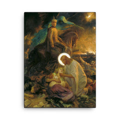 Blood and Iron by Charles Ernest Butler, 1916 canvas print on a plain backdrop in size 18"x24".