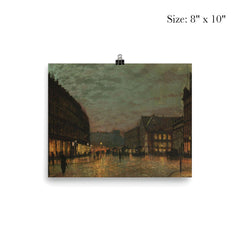 Boar Lane Leeds by Lamplight by John Atkinson Grimshaw, 1881 poster 4