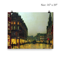 Boar Lane, Leeds by John Atkinson Grimshaw, 1881 poster 2