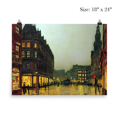 Boar Lane, Leeds by John Atkinson Grimshaw, 1881 poster 5