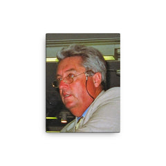 Bob Woolmer canvas print on a plain backdrop in size 12"x16".