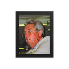 Bob Woolmer framed print on a plain backdrop in size 8"x10".