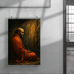 Bodhidharma facing the cave wall poster 4