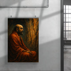 Bodhidharma facing the cave wall poster 4