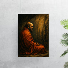 Bodhidharma facing the cave wall poster 7