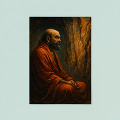 Bodhidharma facing the cave wall poster 8
