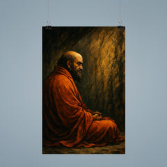 Bodhidharma facing the cave wall poster 9