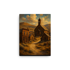 Bodie Ghost Town California USA canvas print on a plain backdrop in size 12"x16".