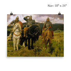 Bogatyri by Viktor Mikhailovich Vasnetsov, 1898 poster 5