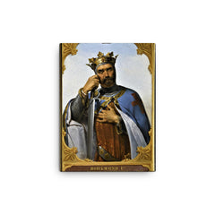 Bohemond I of Antioch canvas print on a plain backdrop in size 12"x16".