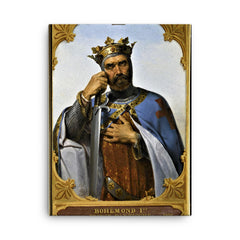 Bohemond I of Antioch canvas print on a plain backdrop in size 18"x24".