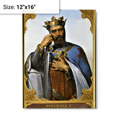 Bohemond I of Antioch metal print on a plain backdrop in size 12"x16".