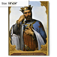 Bohemond I of Antioch metal print on a plain backdrop in size 18"x24".