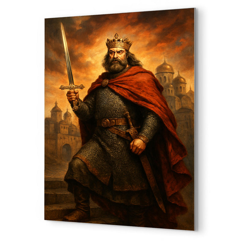Bolesław Chrobry with the Szczerbiec at Kiev metal print mockup